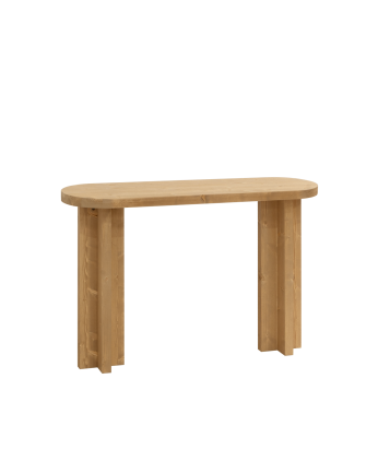 Console en bois massif ton chêne moyen 120x80cm
