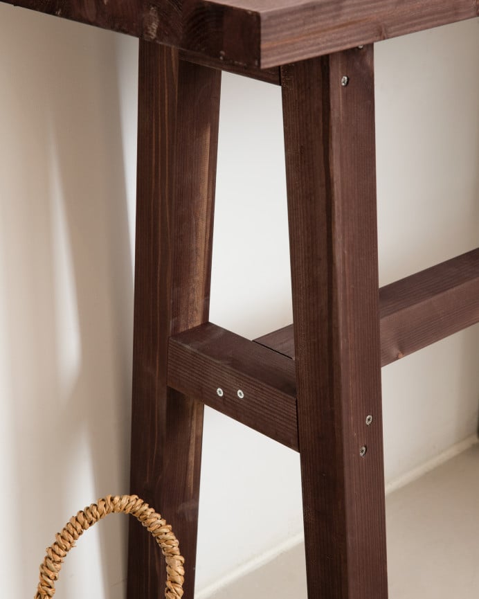 Console en bois massif en noyer de 100x80cm