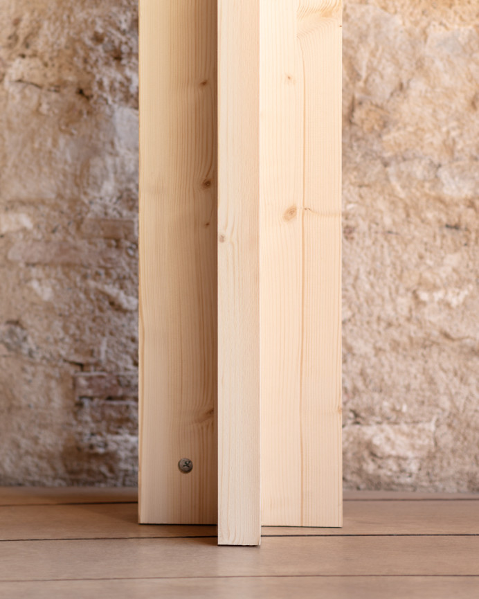 Console en bois massif ton naturel 120x80cm