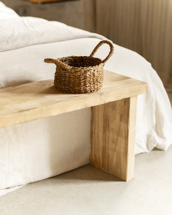 Banc rustique en bois massif de 109x45cm