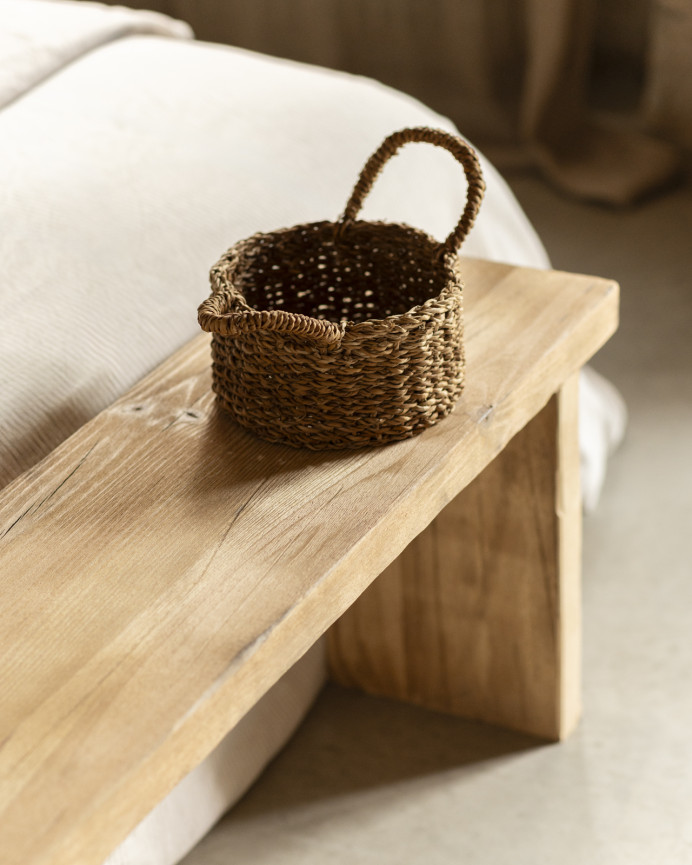 Banc rustique en bois massif de 109x45cm