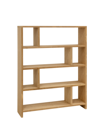Étagère en bois massif ton chêne moyen de 180x140cm