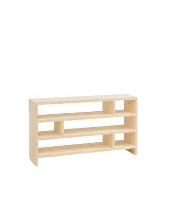 Étagère en bois massif ton naturel de 80x140cm