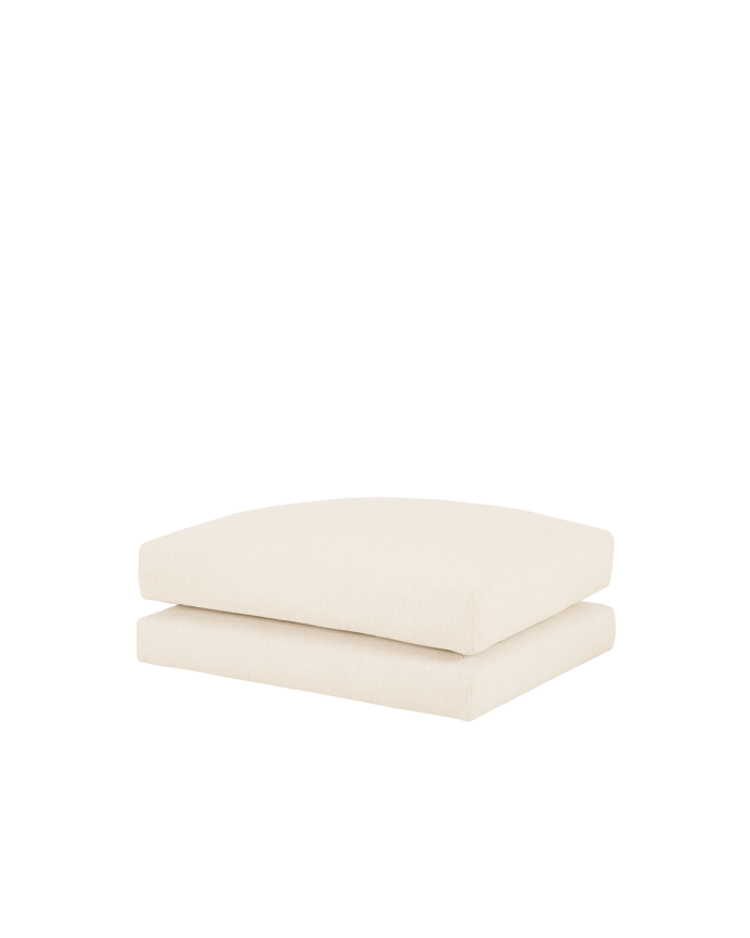 Pouf blanc cassé de 97x78cm