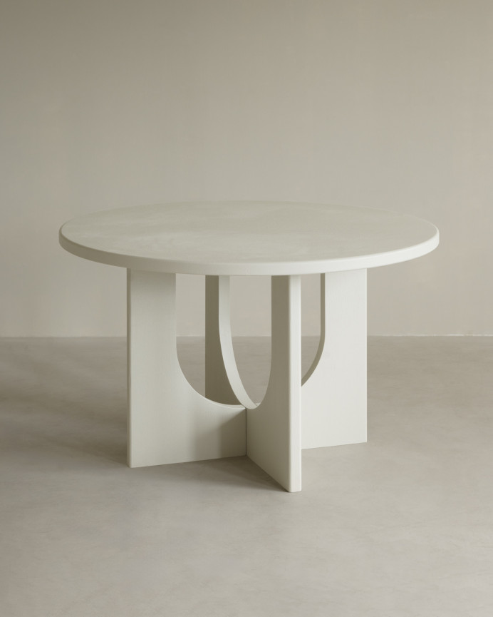 Table à manger ronde en microciment en différentes tailles