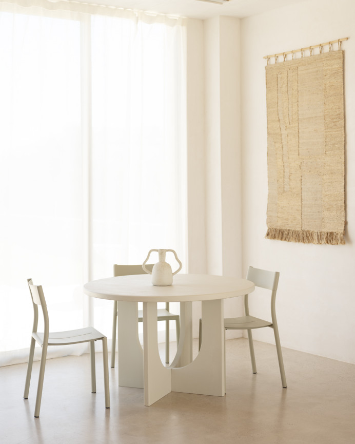 Table à manger ronde en microciment en différentes tailles