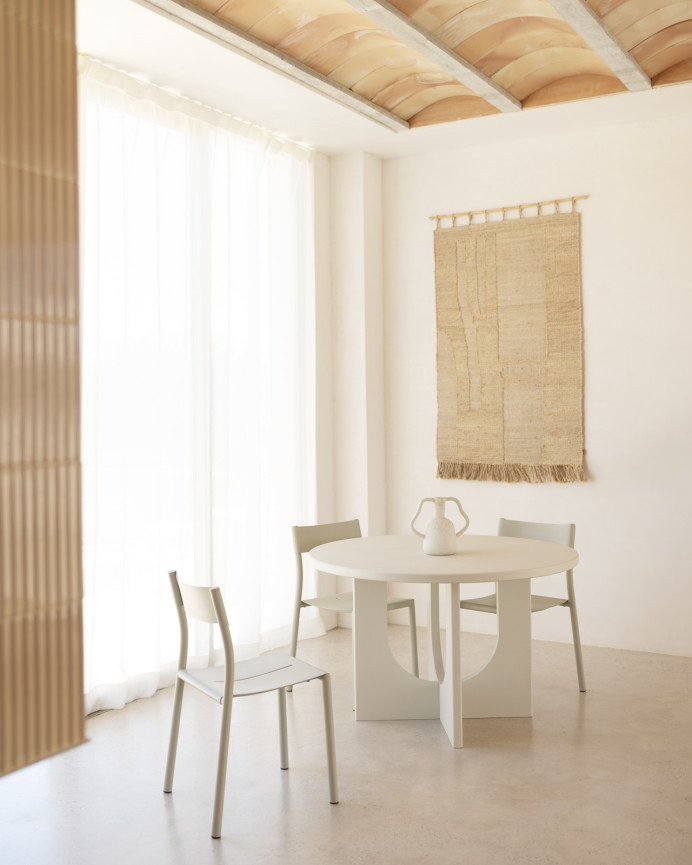 Table à manger ronde en microciment en différentes tailles