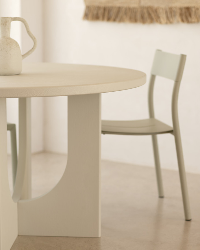 Table à manger ronde en microciment en différentes tailles