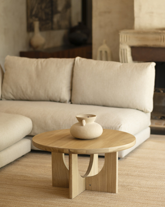 Table basse en bois massif de peuplier en différentes tailles