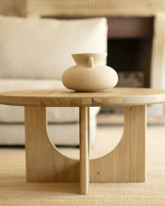 Table basse en bois massif de peuplier en différentes tailles