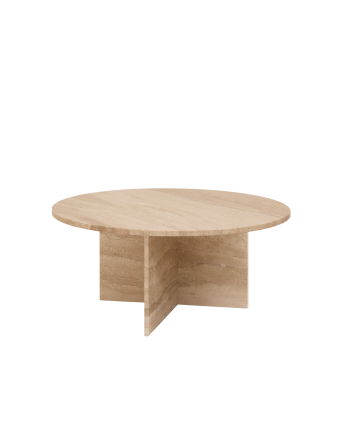 Table basse ronde en marbre daino reale disponible en différentes tailles