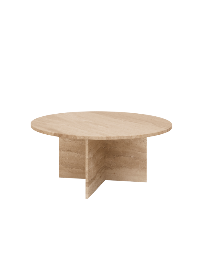 Table basse ronde en marbre daino reale disponible en différentes tailles