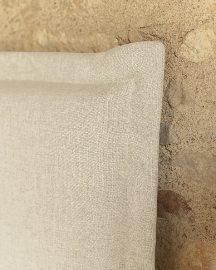 Tête de lit déhoussable en lin blanc en différentes tailles