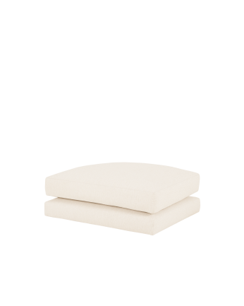 Pouf ton blanc cassé de 96x80cm