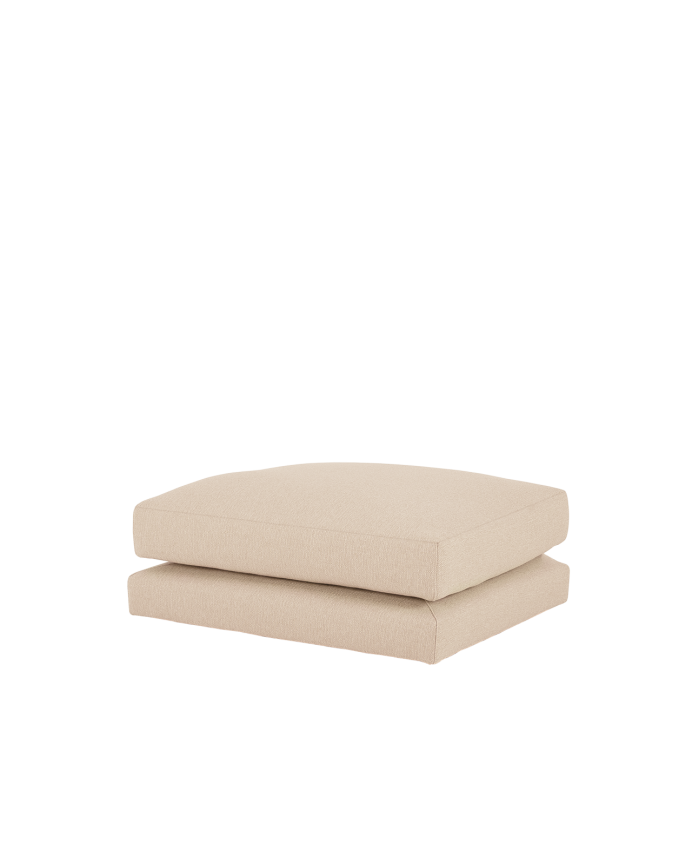 Pouf ton beige de 96x80cm