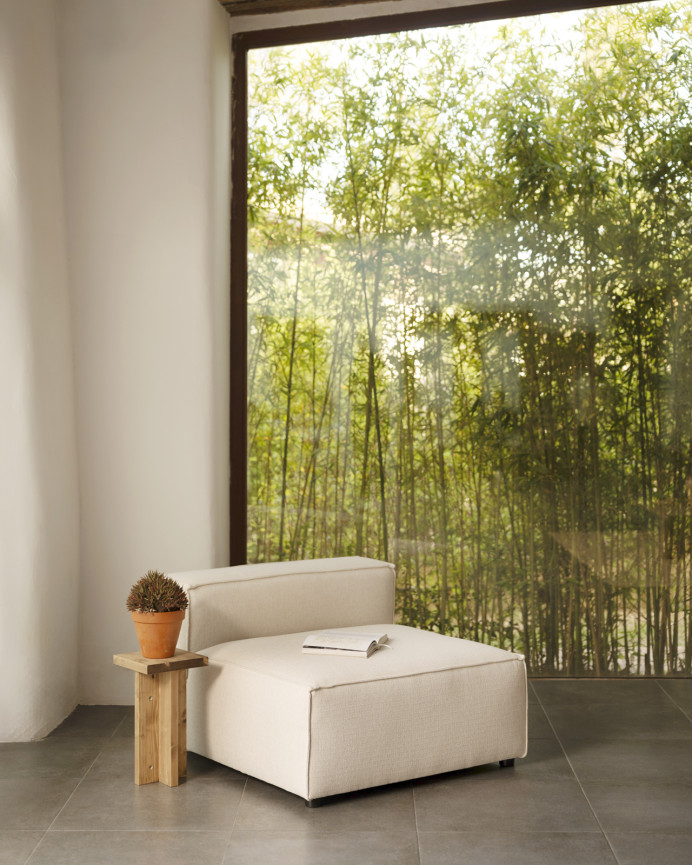 Fauteuil couleur blanc cassé de 110x90cm