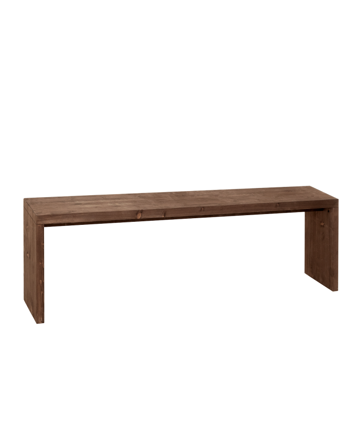 Banc en bois massif ton noyer en différentes tailles