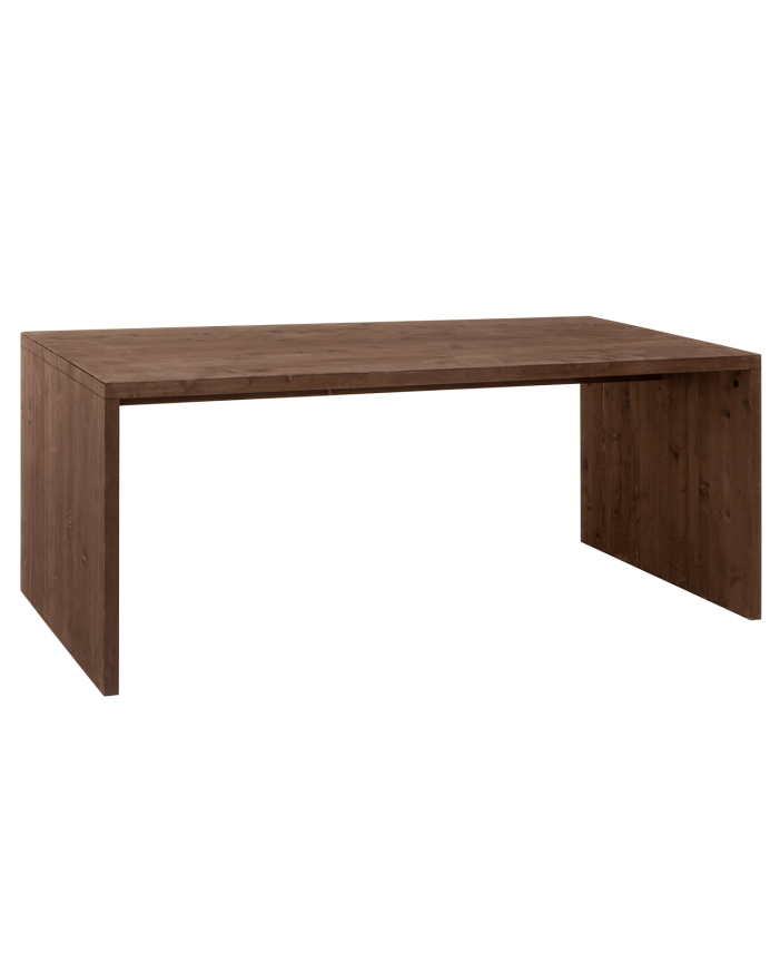 Table de salle à manger en bois massif ton noyer en différentes tailles 