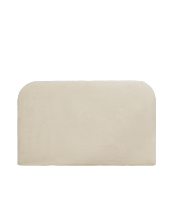 Tête de lit déhoussable en velours côtelé beige en différentes tailles