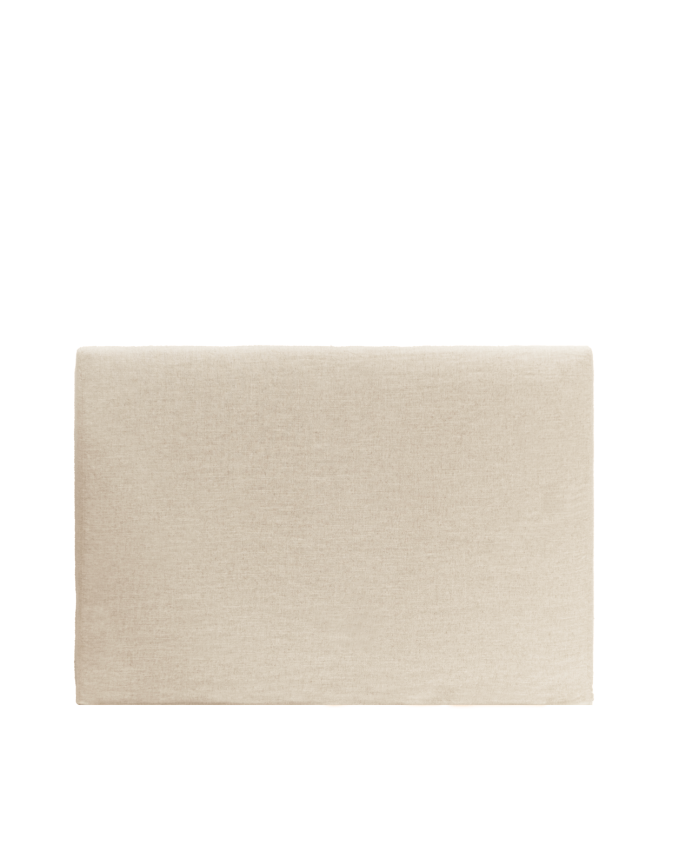 Tête de lit déhoussable en lin beige en différentes tailles