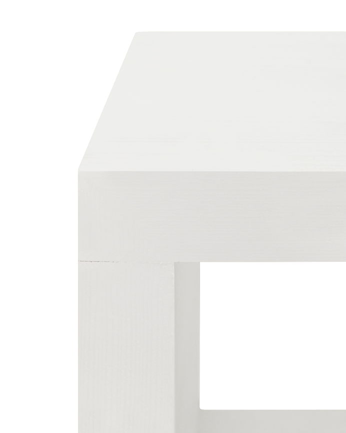 Meuble TV en bois massif ton blanc en différentes tailles