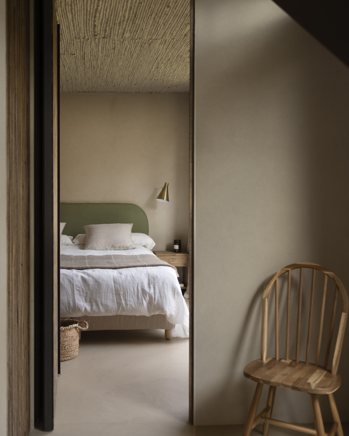 Tête de lit déhoussable en velours côtelé vert en différentes tailles