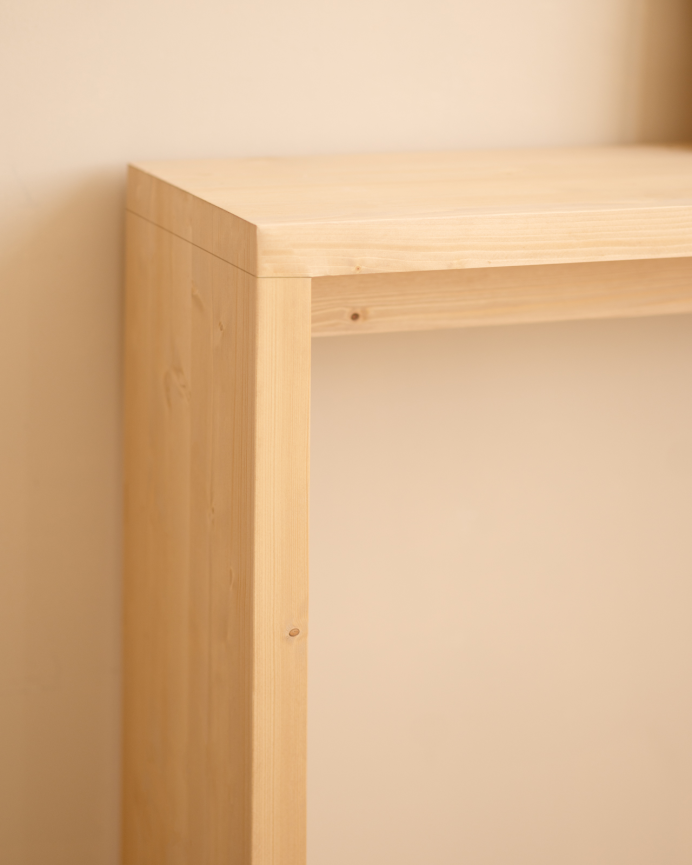 Console en bois massif ton chêne moyen 120x80cm