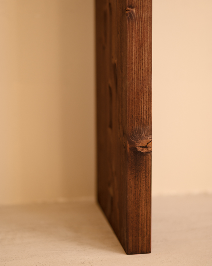 Console en bois massif ton noyer 120x80cm