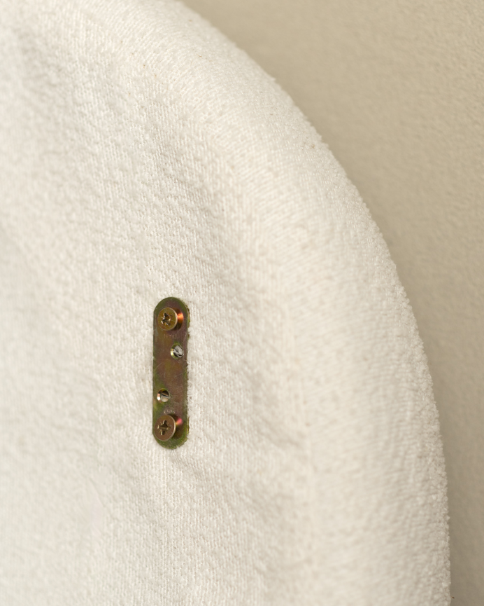Tête de lit déhoussable en bouclé marron en différentes tailles