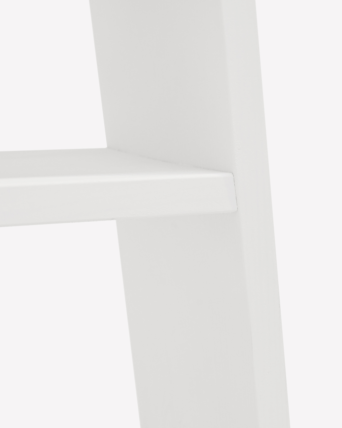 Table basse en bois massif blanc 60x20cm