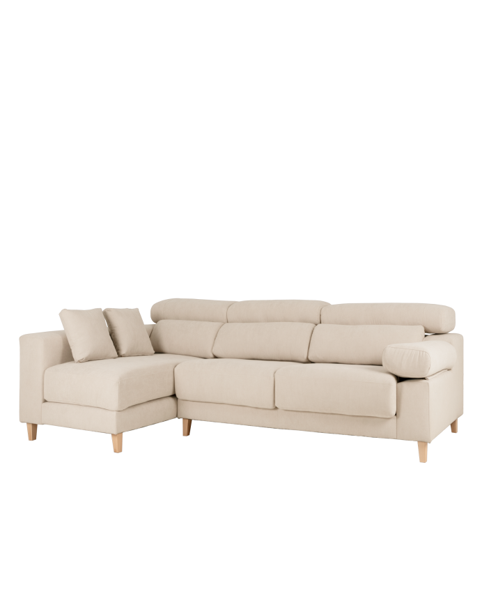 Canapé d'angle couleur beige en différentes tailles