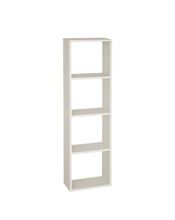 Étagère en bois laqué ton beige avec 3 étagères