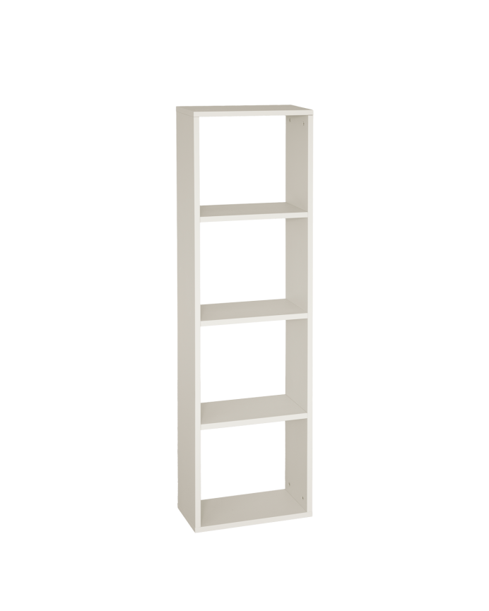 Étagère en bois laqué ton beige avec 3 étagères