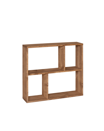 Mobilier d'appoint en bois massif ton chêne foncé avec 1 Mobiliers et 2 séparateur