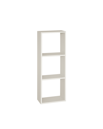 Étagère en bois laqué ton beige avec 2 étagères