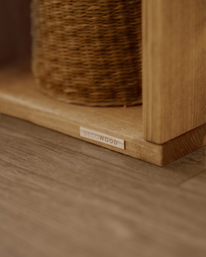 Mobilier d'appoint en bois massif ton chêne moyen