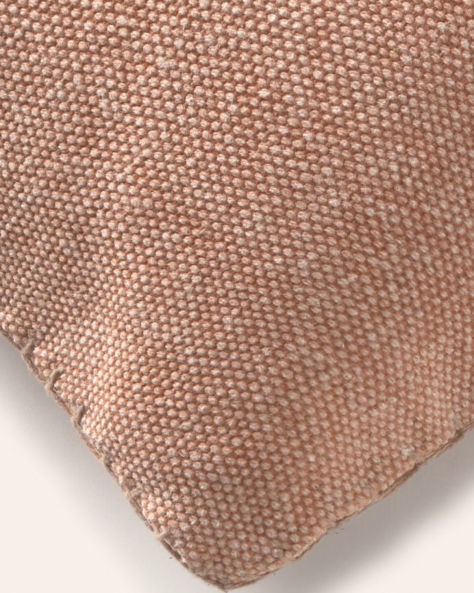 Housse de coussin en coton dhurrie couleur terre 30x60 cm