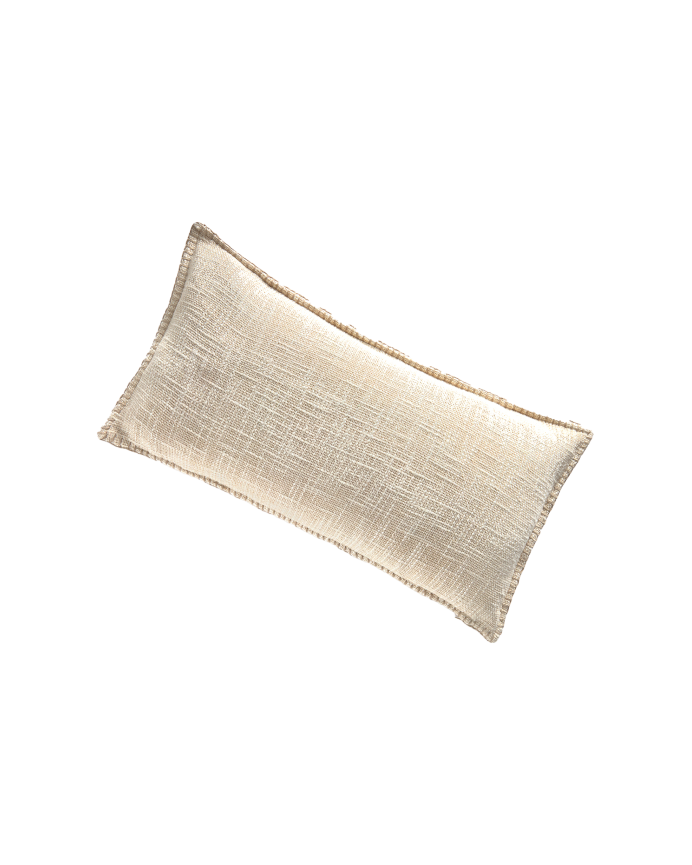 Housse de coussin en coton couleur écru 30x60 cm