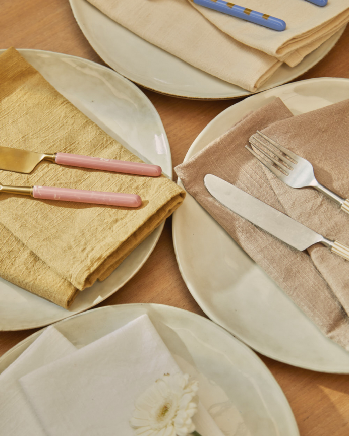Lot de 2 serviettes en coton blanc 45x45 cm
